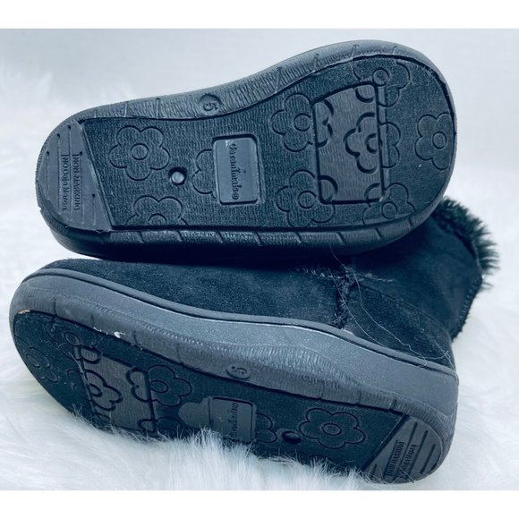 Garanimals Black Suede boots with Fur!! Little girls size 5! Cute!! - Picture 5 of 8